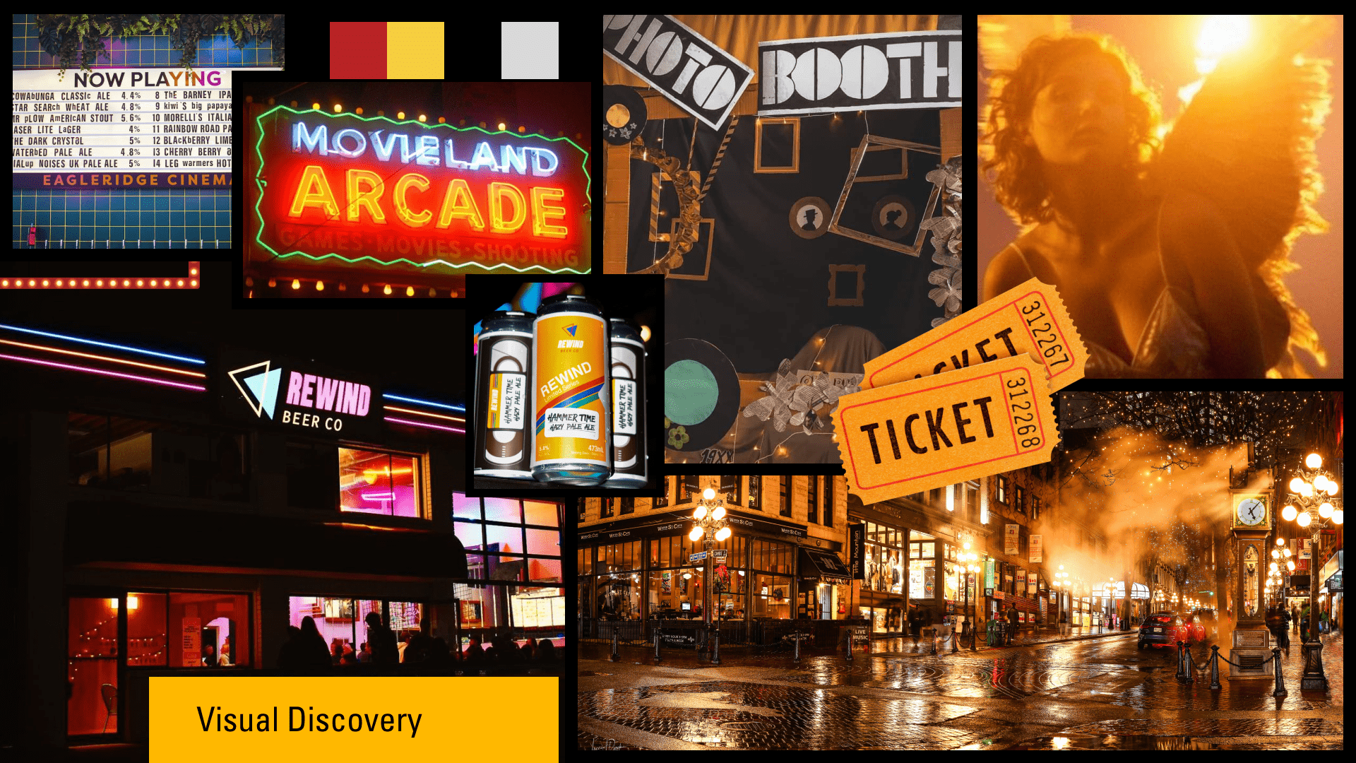 First design moodboard showing initial visual direction